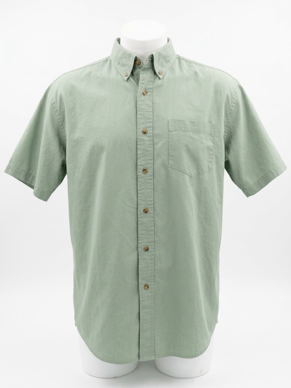 Men's Ivy Crew Short-Sleeve Button-Down Shirt in Sage Green in XL